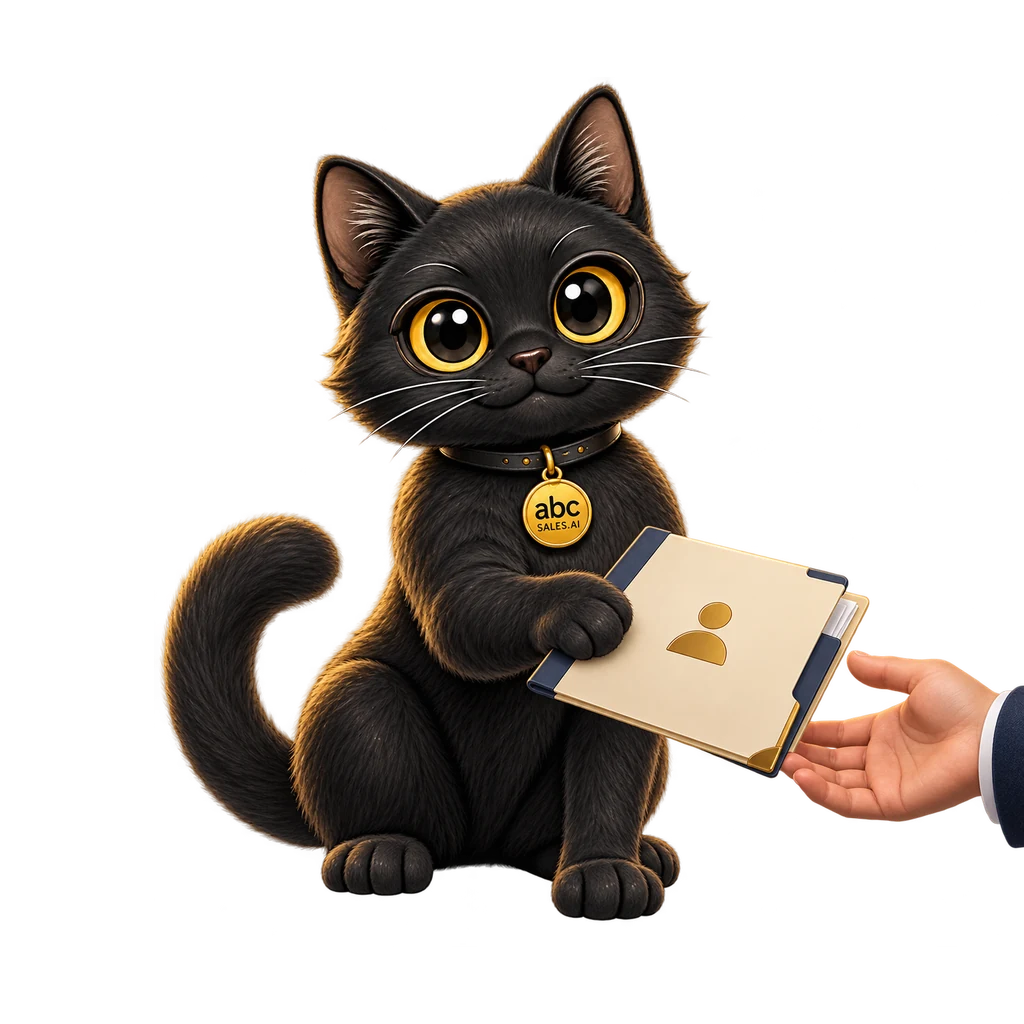 Kong Ming hands a customer folder to a human teammate.