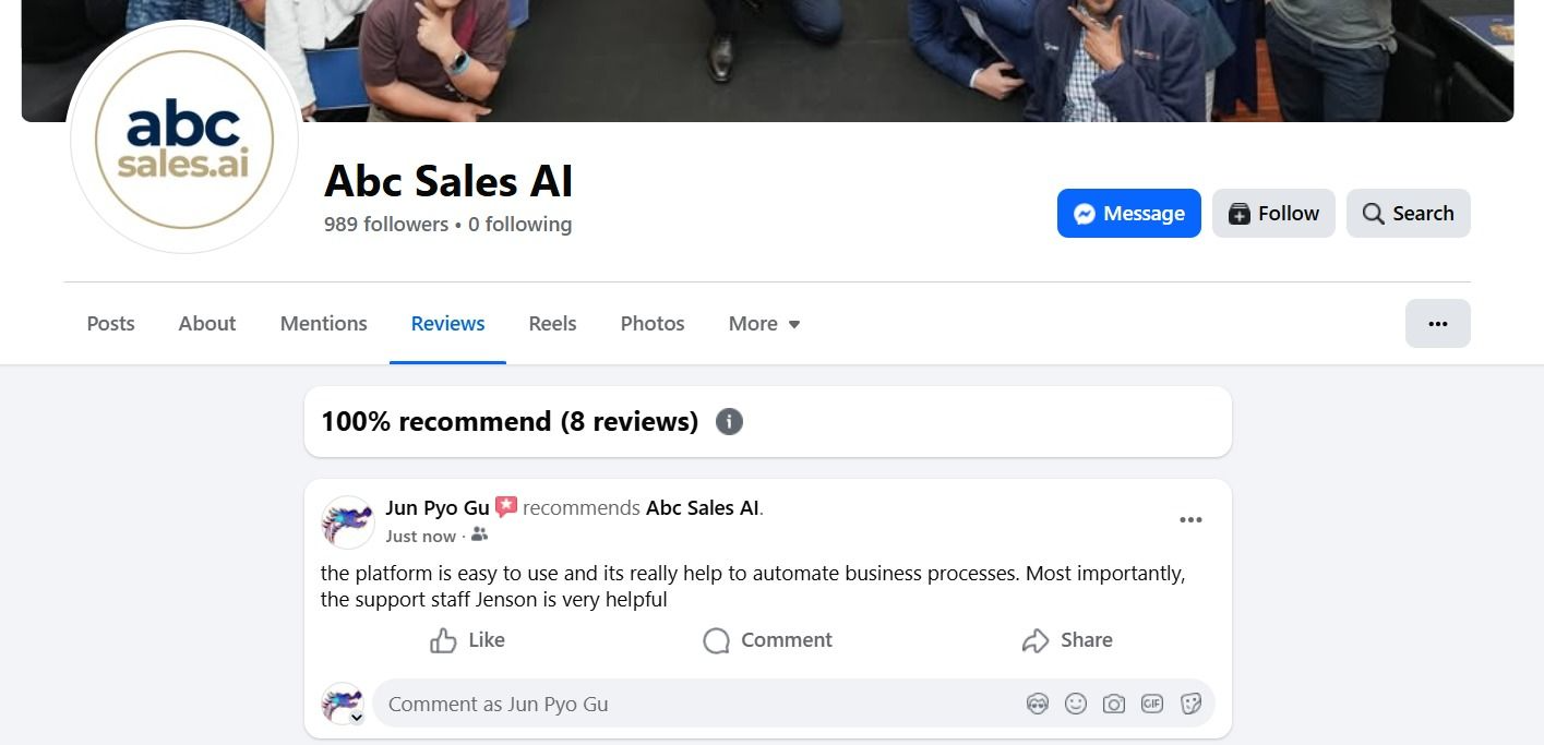 SG Pacific Logistics Professional Services case study screenshot 1 - ABC Sales AI results