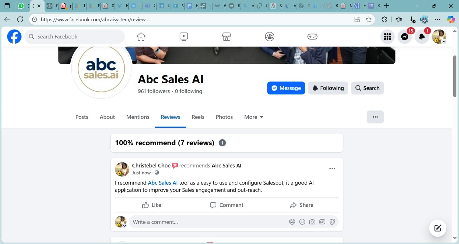 Stevenson Huréca Professional Services case study screenshot 1 - ABC Sales AI results